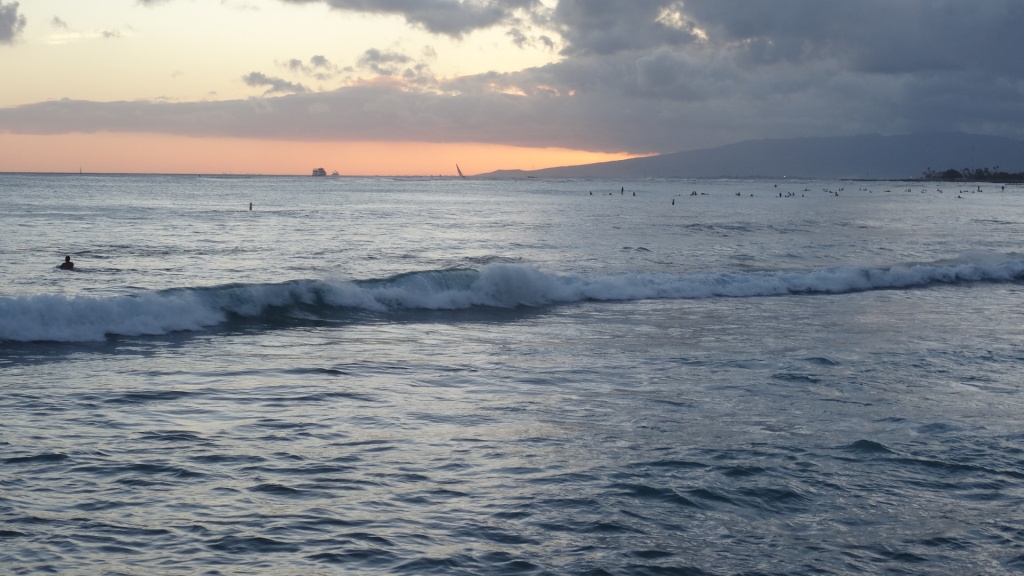 Waikiki Beach in the Evening